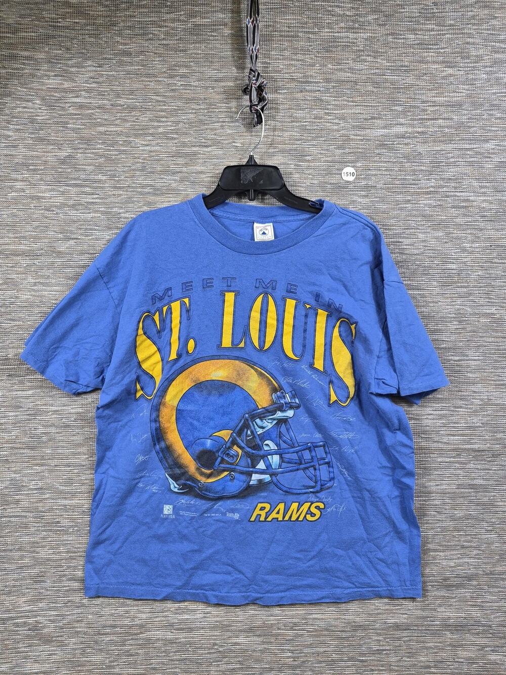 VTG St. Louis Rams Shirt Mens XL Blue NFL Football Delta 1995 Graphic Tee USA